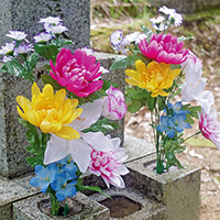 お墓・仏壇用 お供え花 2束組（45cmタイプ）